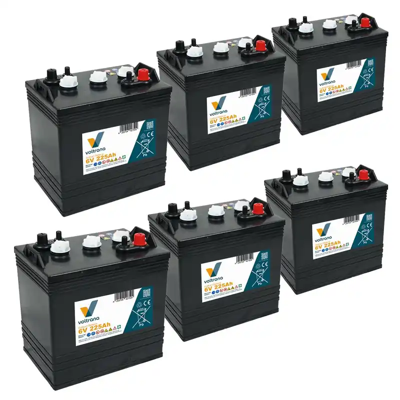 Batterie für Golfcart passend für E-Z-GO Medalist (1994–2001) 36V 6 x 6V 225Ah – Voltrana Ersatzakku Kracherpreis