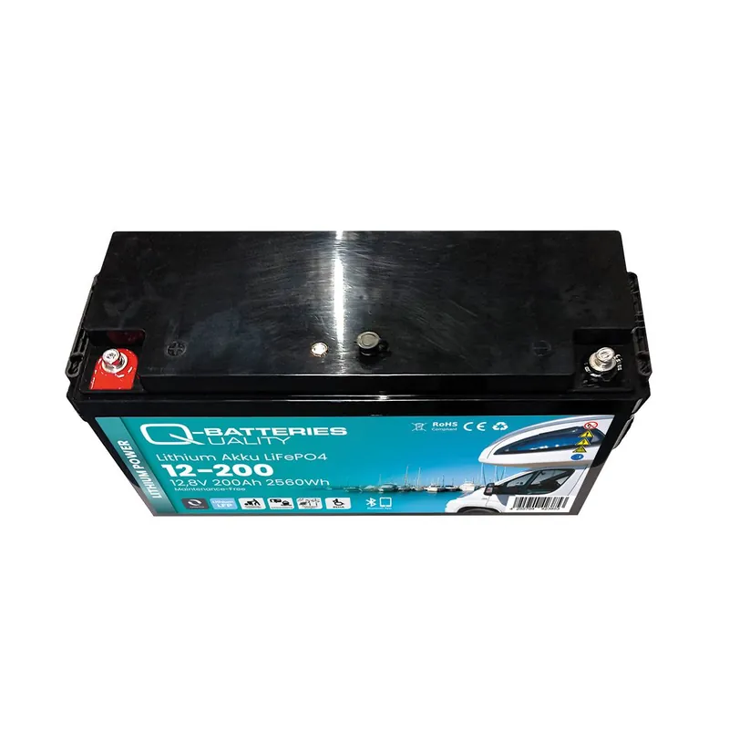 Markenware Q-Batteries Lithium Akku 12-200 12,8V 200Ah 2560Wh LiFePO4 Batterie mit Bluetooth Heizung