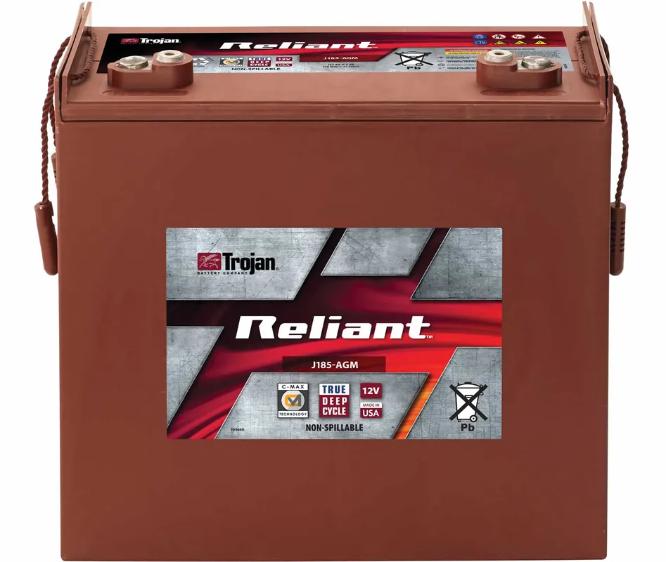 Versand Am Gleichen Tag Trojan Reliant J185-AGM 12V 200Ah (C20) Deep Cycle Blei-AGM Traktionsbatterie M8-Anschluss