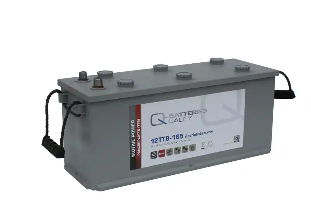 Abverkauf Q-Batteries 12TTB-165 12V 165Ah (C20) geschlossene Blockbatterie, positive Röhrchenplatte