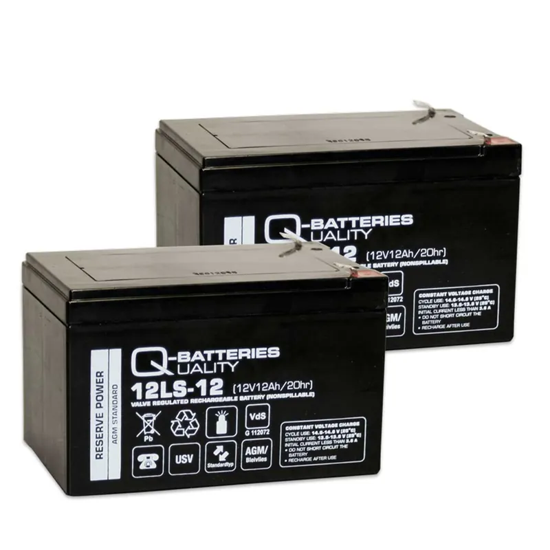 Preisknaller Ersatzakku für Brandmeldezentrale Siemens FC2020-AZ 2 x AGM Batterie 12V 12Ah mit VdS