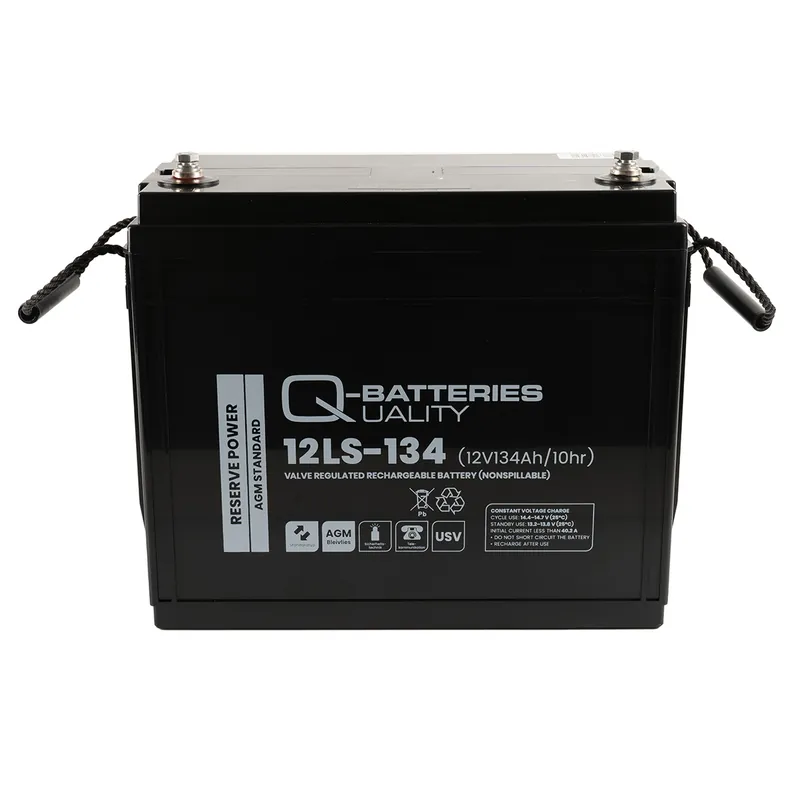 Letzte Chance Q-Batteries 12LS-134 / 12V - 134Ah Blei Akku Standard-Typ AGM - 10 Jahres-Typ