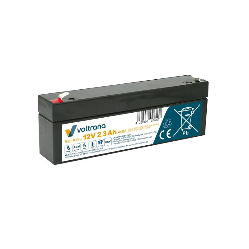 Rabatt Voltrana AGM Blei Akku 12V 2,3Ah (F1)