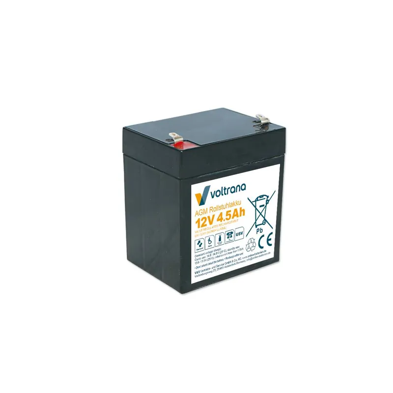 Rollstuhlakku passend für Vassilli C150 12V 1 x 12V 4,5Ah – Voltrana Ersatzakku Echt
