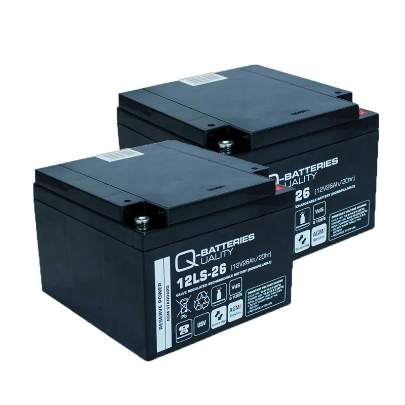 Solange Der Vorrat Reicht Ersatzakku für Brandmeldezentrale Siemens FC2020-AA 2 x AGM Batterie 12V 26Ah mit VdS