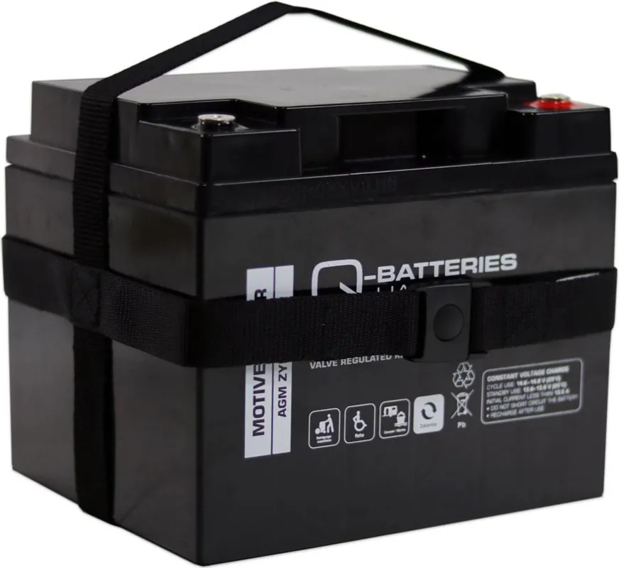 Q-Batteries 12LC-75 12V - 77Ah AGM Bleiakku mit Tragegurt Letzte Chance