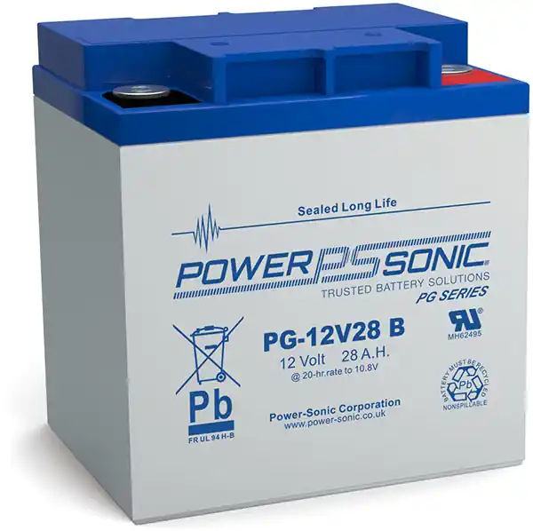 Neu Im Sortiment Powersonic PG-12V28 12V 28Ah Blei-Vlies Akku AGM VRLA