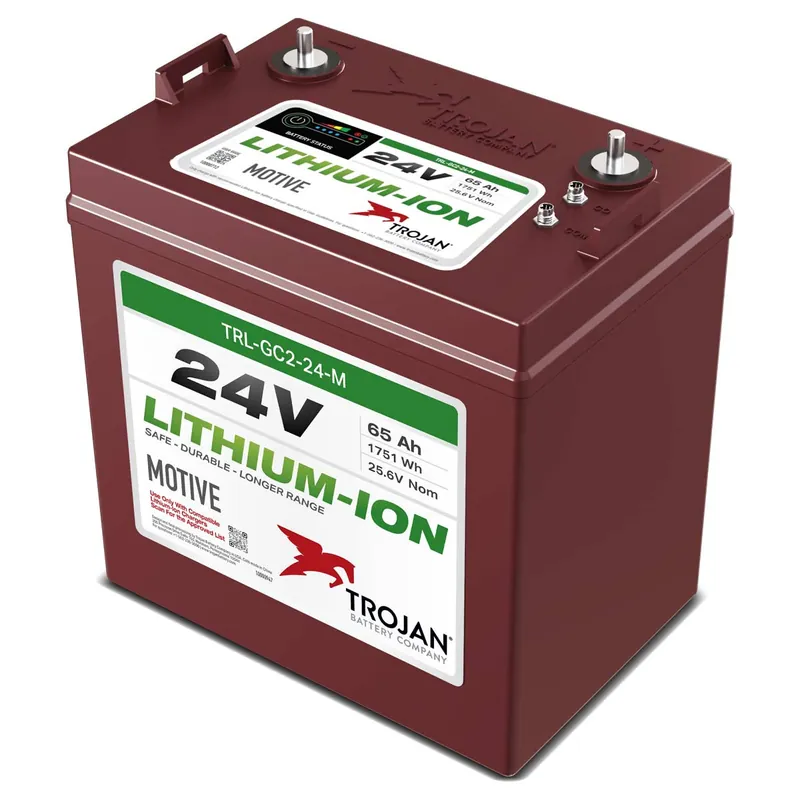 Markenprodukt Trojan GC2 24V Lithium Akku 25,6V 65Ah Li-ion Deep Cycle Traktionsbatterie M8-Anschluss