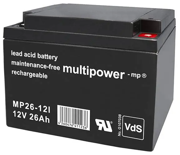 Multipower MP26-12I / 12V 26Ah Blei Akku AGM mit VdS Zulassung Heißes Angebot