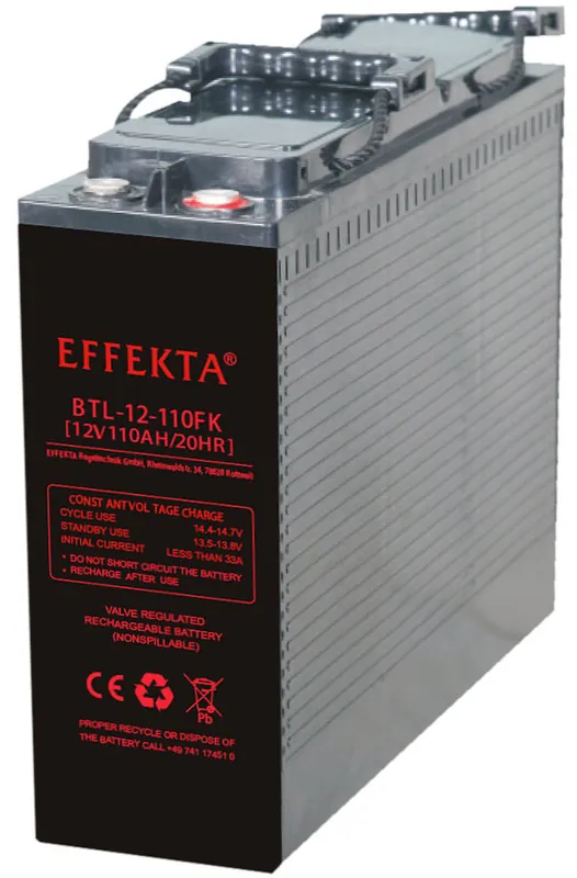 Garantierte Lieferung Effekta BTL 12-110FK 12V 110Ah Frontterminal Blei Akku / Blei-Vlies-Akku AGM VRLA