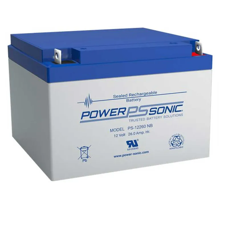 Powersonic PS 12260 12V 26Ah Blei-Vlies Akku AGM VRLA B UL94 V-0 FR-Gehäuse Must-Have