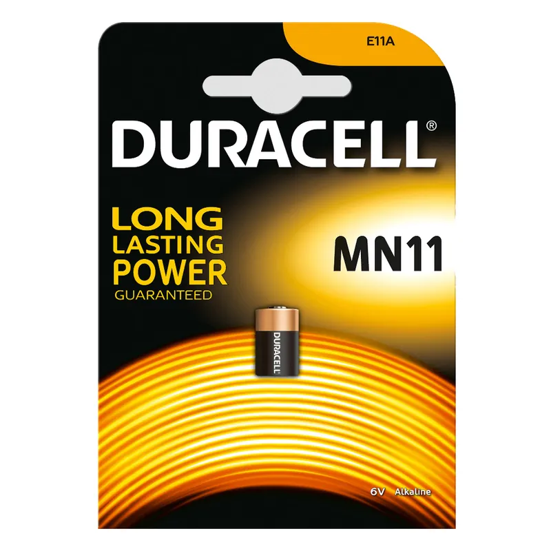 Markenprodukt Duracell MN11 Alkaline Batterie 6V (1er Blister)