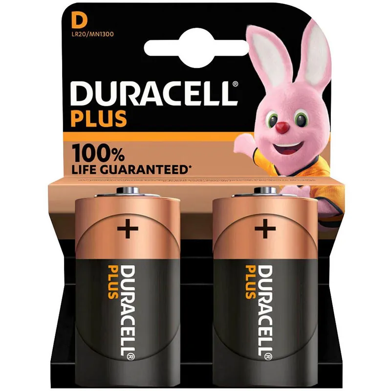 Begrenztes Angebot Duracell Plus LR20 Mono D Batterie Alkaline Batterie (2er Blister)