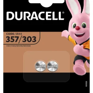 Duracell D 357/303 SR44 Uhrenknopfzelle Silberoxid 190mAh 1,55V (2er Blister) Mega-Angebot