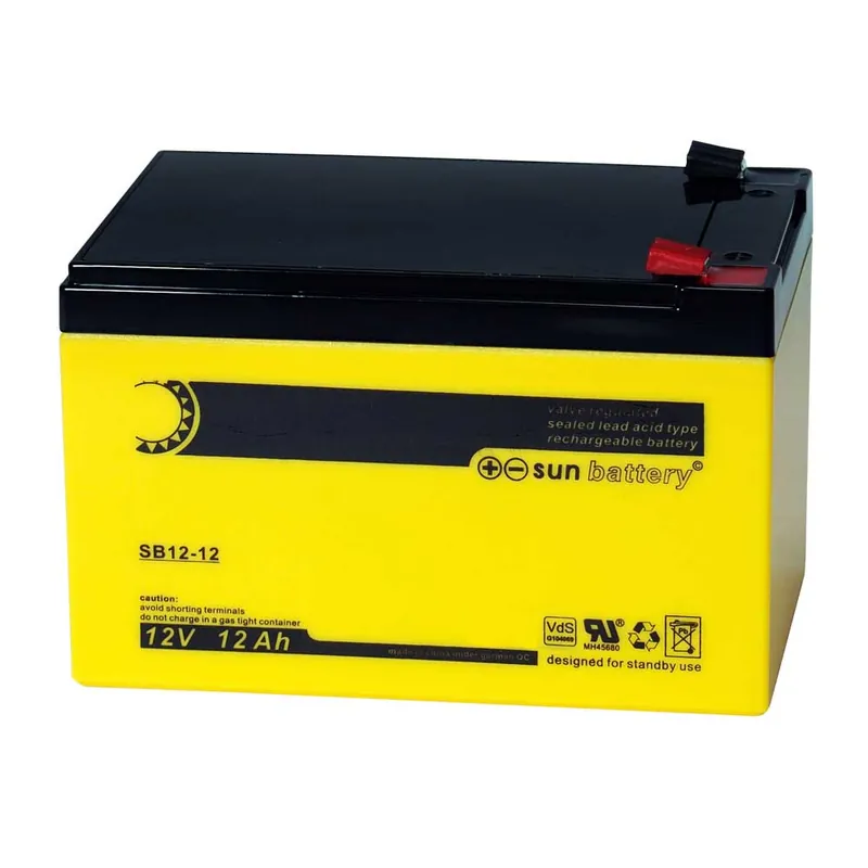 Sun Battery SB 12-12 V0 12V 12Ah (C20) AGM Batterie mit VdS Direktkauf