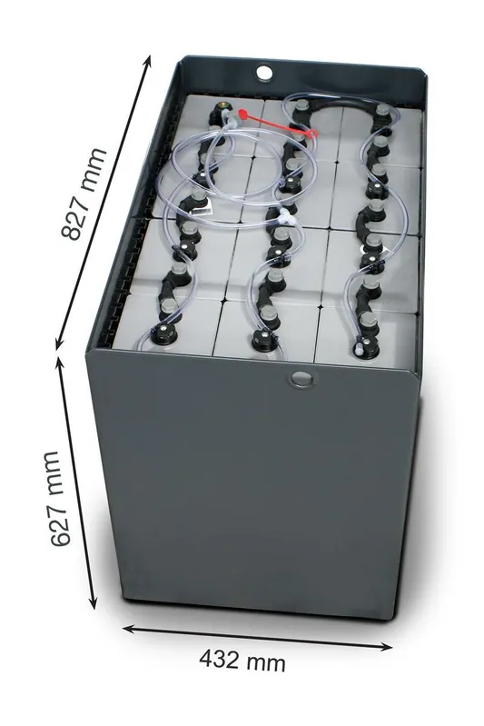 Q-Batteries 24V Gabelstaplerbatterie 7 PzS 805 DIN A (827 x 432 x 627) Trog 57014034 inkl. Aquamatik Knallerangebot