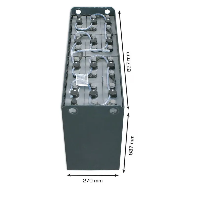 Q-Batteries 24V Gabelstaplerbatterie 4 PzS 360 Ah DIN A (827 x 270 x 537mm L/B/H) Trog 47243200 Garantierte Lieferung