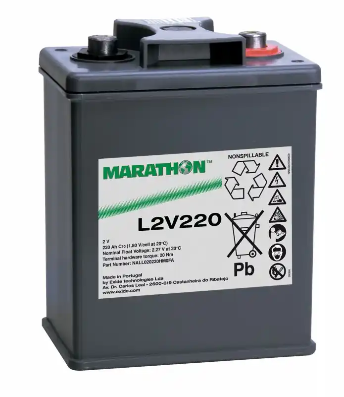 Exide Marathon L2V220 2V 220Ah AGM Blei Akku VRLA Must-Have