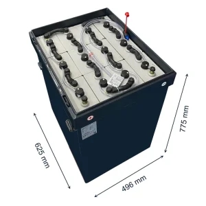 Zertifiziert Q-Batteries 24V Gabelstaplerbatterie 6 PzS 930 Ah (625 * 496 * 775mm L/B/H) Trog 41023700 inkl. Aquamatik