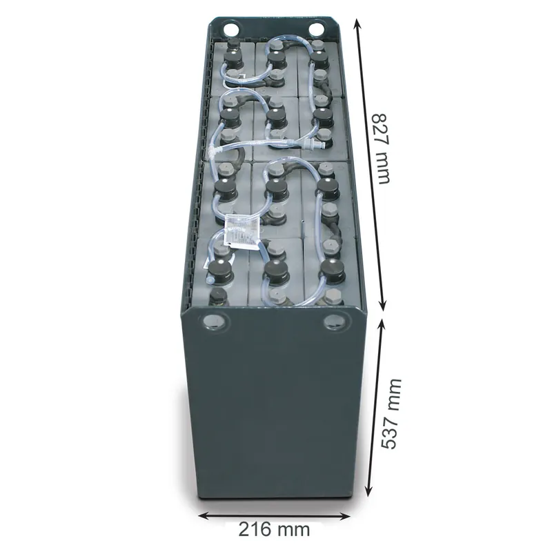 Günstig Q-Batteries 24V Gabelstaplerbatterie 3 PzS 270 Ah DIN A (827 * 216 * 537mm L/B/H) inkl. Aquamatik