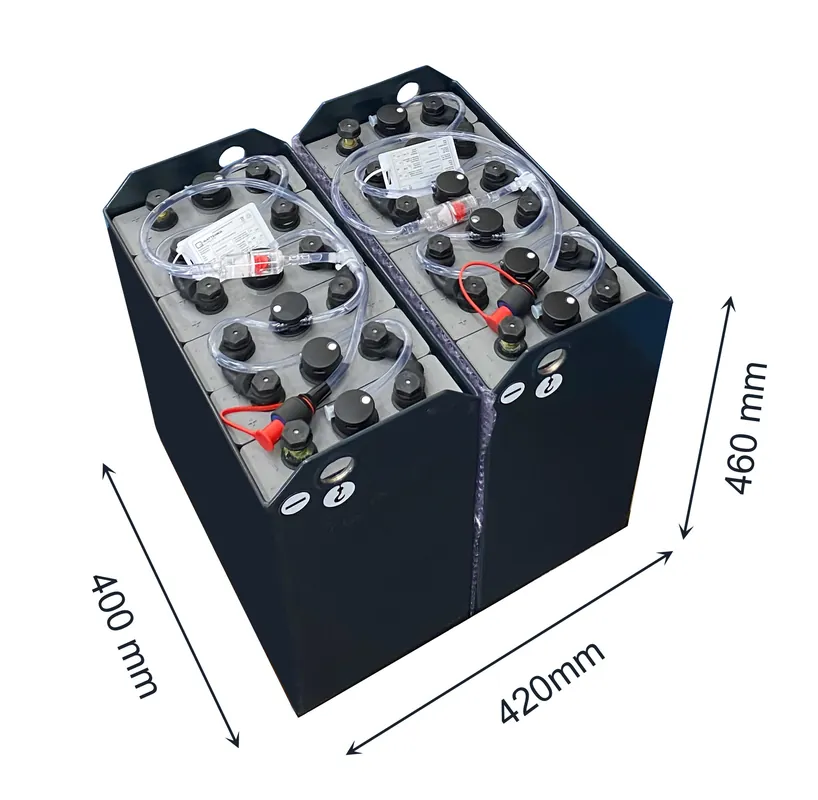 Schnäppchen Q-Batteries 24V Gabelstaplerbatterie 3 PzS 240 Ah (je 400 * 210 * 460mm L/B/H) Doppeltrog 40235900 inkl. Aquamatik