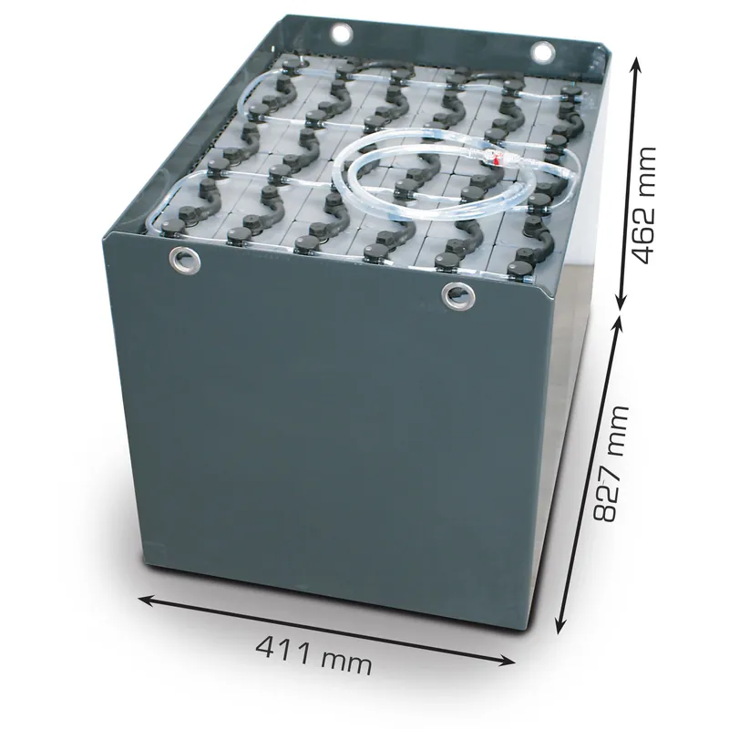 Begrenztes Angebot Q-Batteries 48V Gabelstaplerbatterie 3 PzS 240 Ah DIN A (827 * 411 * 462mm L/B/H) Trog 57017007 inkl. Aquamatik