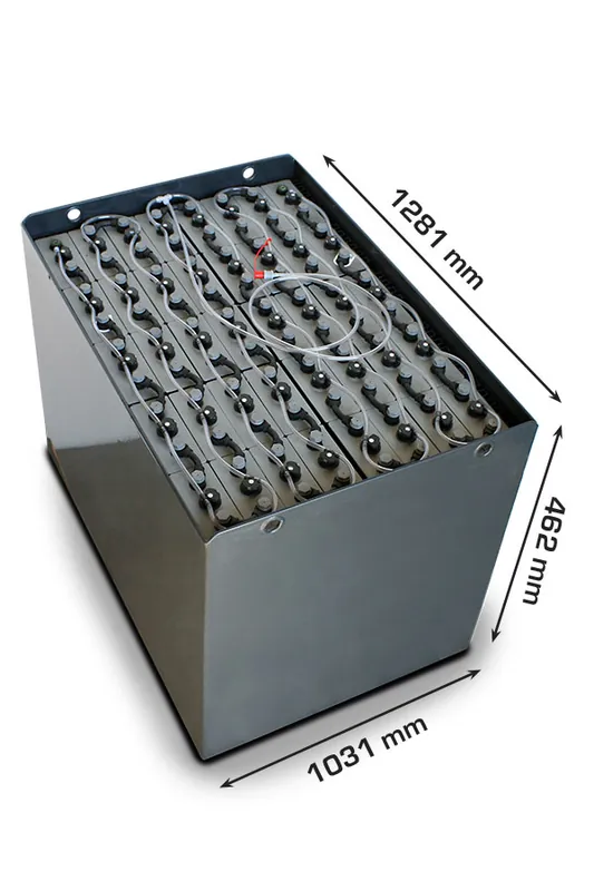 Bestseller Q-Batteries 80V Gabelstaplerbatterie 8 PzS 640 Ah DIN A (1281 * 1031 * 462mm L/B/H) Trog 47885600 inkl. Aquamatik