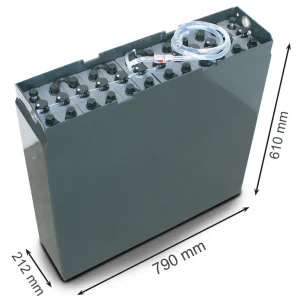Zertifiziert Q-Batteries 24V Gabelstaplerbatterie 3 PzS 375 Ah (790 * 212 * 610mm L/B/H) Trog 57004253 inkl. Aquamatic
