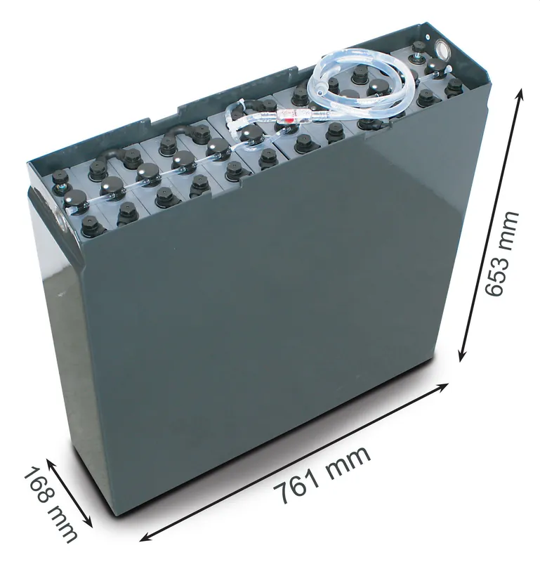 Echt Q-Batteries 24V Gabelstaplerbatterie 3 PzB 300 Ah (761 * 168 * 653mm L/B/H) Trog 57314133 inkl. Aquamatik