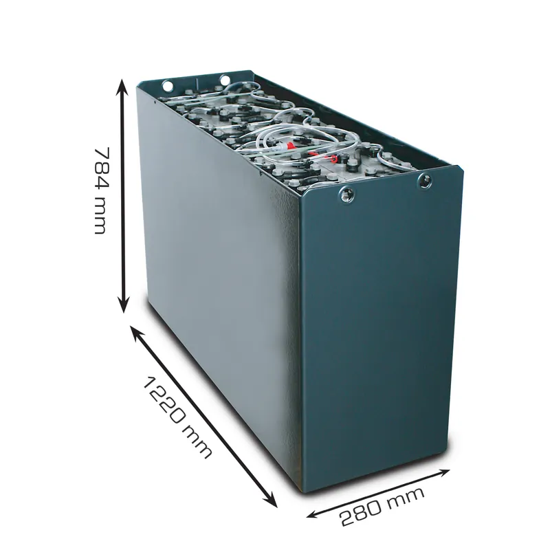 Bestpreis Q-Batteries 48V Gabelstaplerbatterie 3 PzS 420 Ah DIN C (1220 * 280 * 784mm L/B/H) Trog 57017046 inkl. Aquamatik
