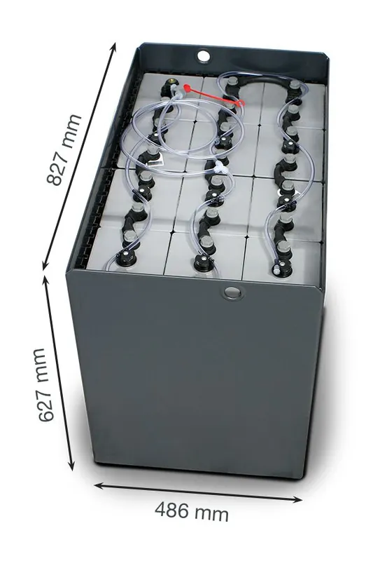 Expressversand Q-Batteries 24V Gabelstaplerbatterie 8 PzS 920 DIN A (827 x 486 x 627) Trog 57014037 inkl. Aquamatik