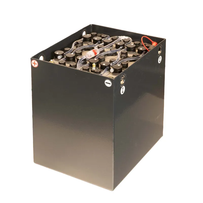 Q-Batteries 24V Gabelstaplerbatterie 2 PzS 160 Ah (420 * 340 * 445mm L/B/H) Trog 40244800 inkl. Aquamatik Highlight