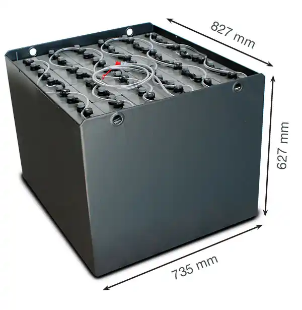 Sofort Bestellen Q-Batteries 48V Gabelstaplerbatterie 6 PzS 690 DIN A (827 x 735 x 627) Trog 57017003 inkl. Aquamatik