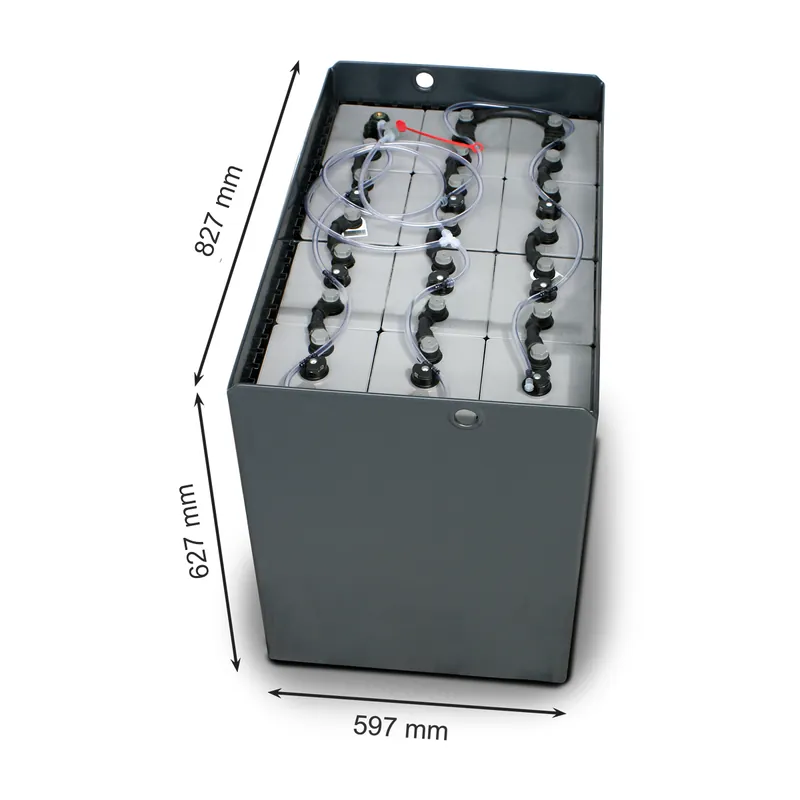Q-Batteries 24V Gabelstaplerbatterie 10 PzS 1150 Ah DIN A (827 * 597 * 627mm L/B/H) Trog 57014041 inkl. Aquamatik Letzte Chance