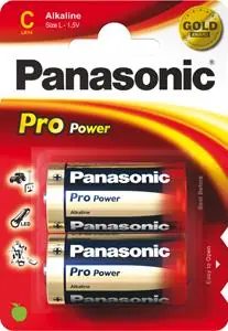 Panasonic Pro Power LR14 Baby C Alkaline Batterie (2er Blister) Billig