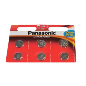Panasonic CR2032 3V Primär Lithium Knopfzelle (6er Blister) Saisonangebot