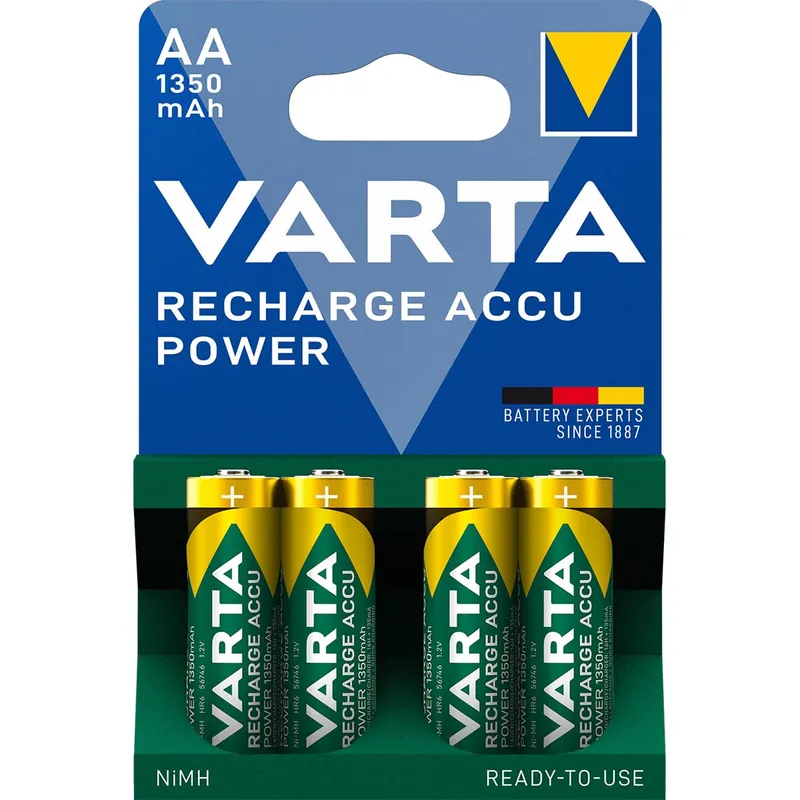 Expressversand Varta AA 1350mAh Akku Recharge Power NiMH (4er Blister)