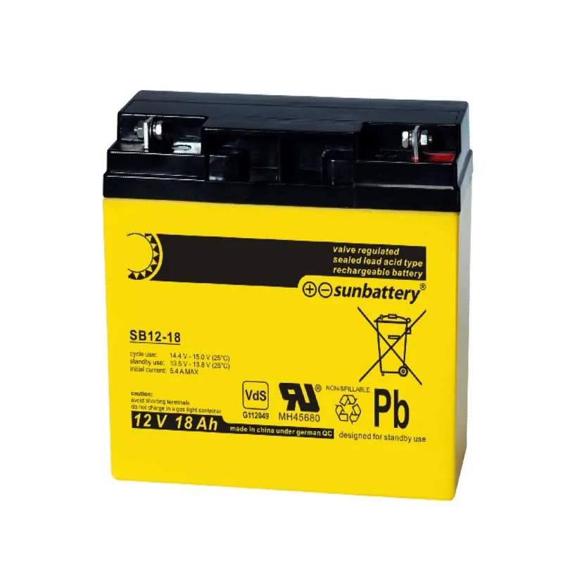 Neuheit Sun Battery SB 12-18 V0 12V 18Ah (C20) AGM Batterie mit VdS