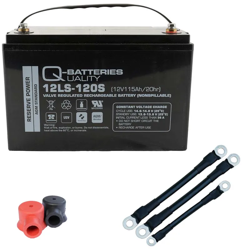 Abverkauf Q-Batteries 216V-Anlage 18 x 12LS-120S für Sicherheitsbeleuchtung Inkl. Zubehör und Verbinder für Aufstellung 1 Etage je 2 Reihen, 2 Etagen je 3 Reihen oder 3 Etagen