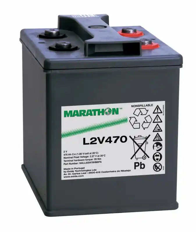 Neu Exide Marathon L2V470 2V 470Ah AGM Blei Akku VRLA