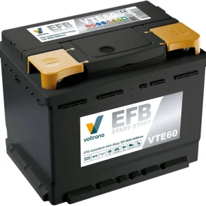 Voltrana EFB Autobatterie Start-Stopp 60Ah 12V 640A VTE60 H5/LN2/L2 Schneller Versand