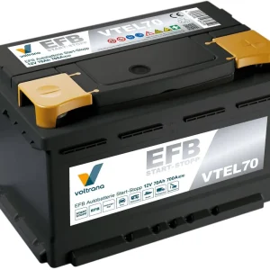 Ausverkauf Voltrana EFB Autobatterie Start-Stopp 70Ah 12V 700A VTEL70 LBN3/LB3/T6