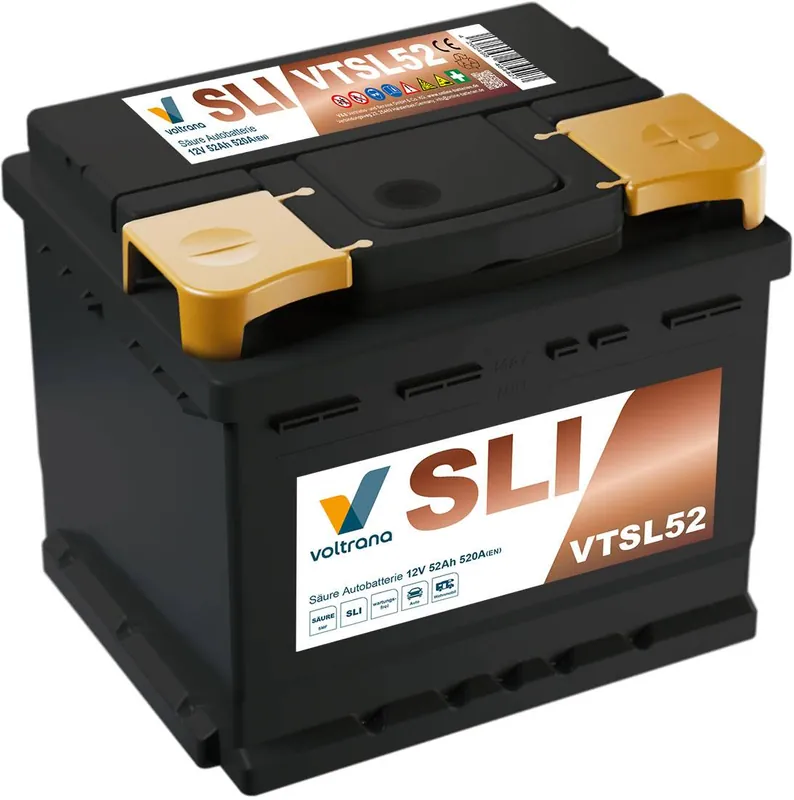 Schnäppchen Voltrana Säure SLI Autobatterie 52Ah 12V 520A VTSL52 LBN1/LB1/T4