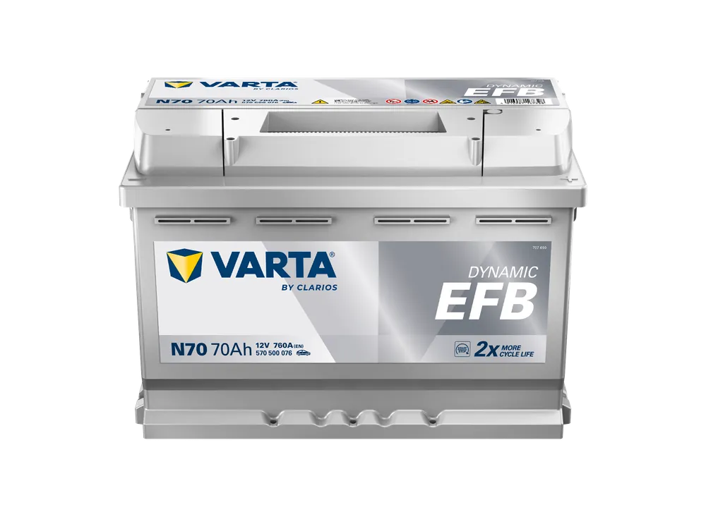 Rabatt VARTA N70 Blue Dynamic EFB 70Ah 760A Autobatterie Start-Stop 570 500 076