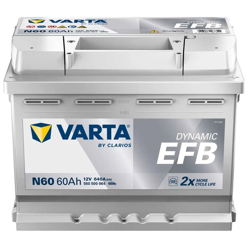 VARTA N60 Blue Dynamic EFB 60Ah 640A Autobatterie Start-Stop 560 500 064 Billig