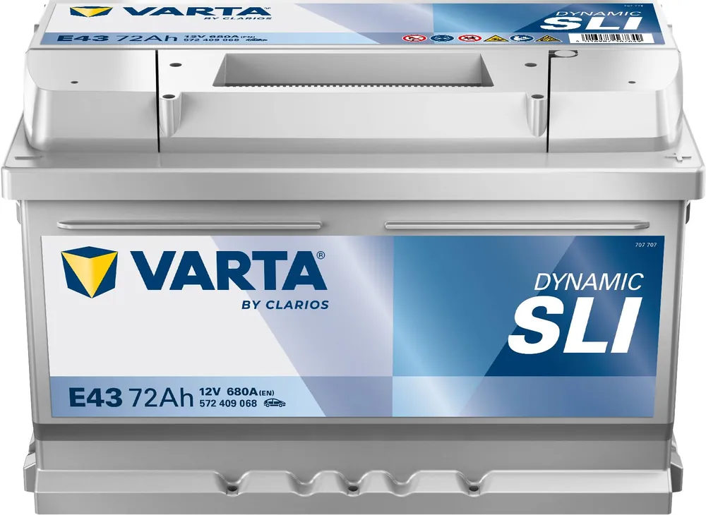 VARTA E43 Blue Dynamic 72Ah 680A Autobatterie 572 409 068 Begrenztes Angebot