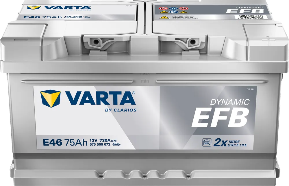 VARTA E46 Blue Dynamic EFB 75Ah 730A Autobatterie Start-Stop 575 500 073 Schneller Versand