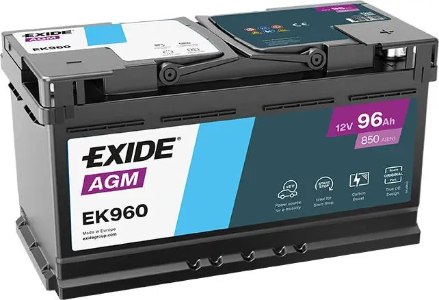 Top-Angebot Exide EK960 Start-Stop AGM 12V 96Ah 850A Autobatterie