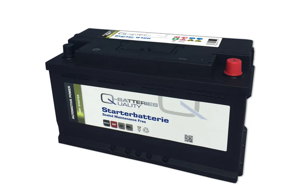 Ausverkauf Q-Batteries Autobatterie 100Ah 860A Q100, wartungsfrei