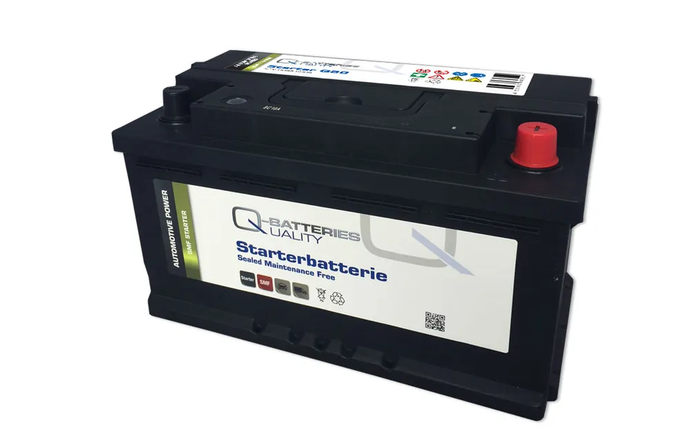 Q-Batteries Autobatterie Q80 12V 80Ah 710A, wartungsfrei Neu